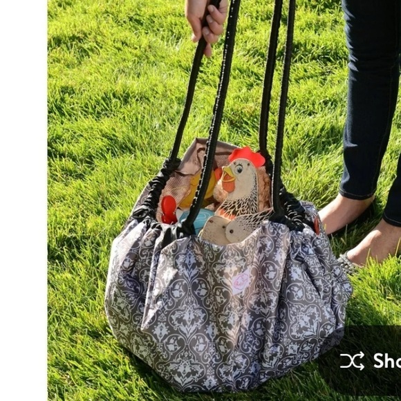 2 Red Hens Red/Blue Owl & Dots Toy Nanny - Picture 5 of 5